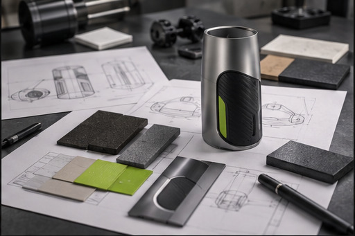 Product concepts, material samples and prototype development